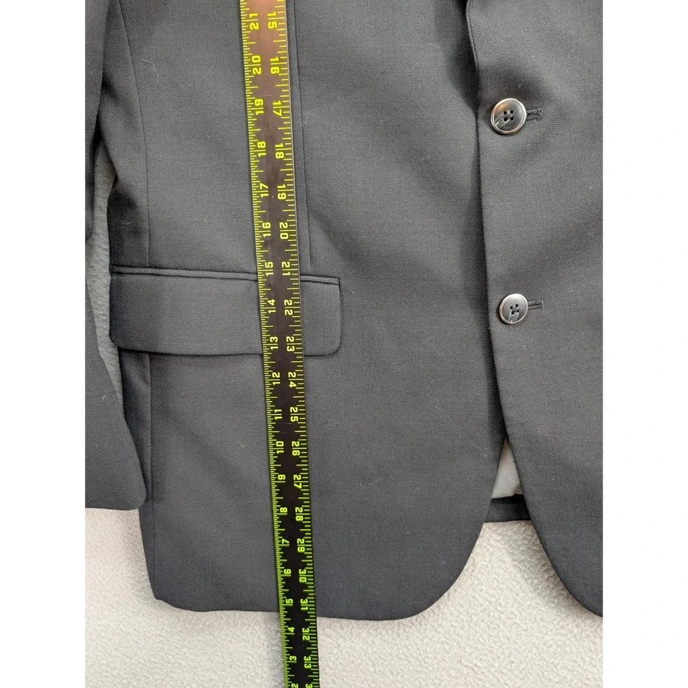 Pronto Uomo Blazer Jacket Mens 43R Black Wool Blend Two Button‎ Corpcore Formal